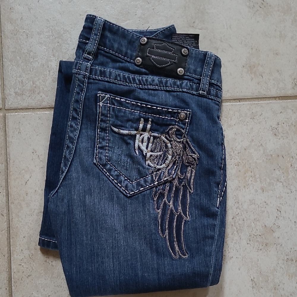 Harley-Davidson Blue Boot Cut Jeans
